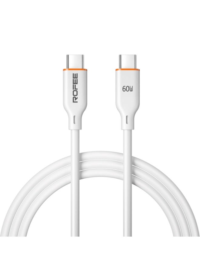 ROFEE Fast Charging Data Cable 60 Watt 501C Type-C to Type-C 1.2 Meter -Pack Of 3 - Image 3